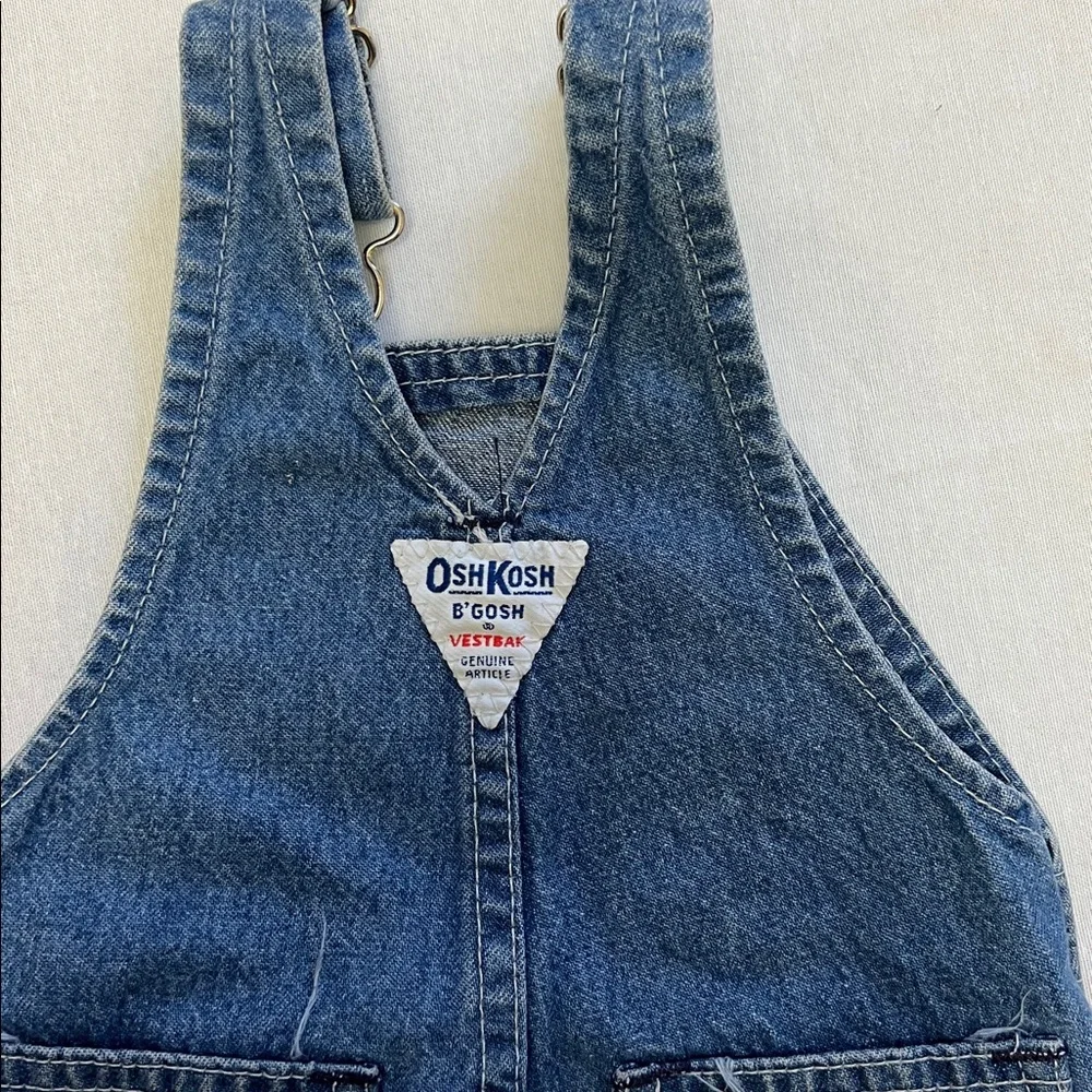 Vintage OshKosh BGosh Vestbak Genuine Article Union Made Baby Denim Overalls 3-6